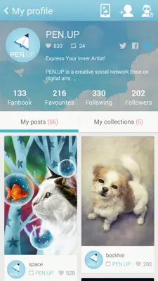 PEN.UP android App screenshot 2